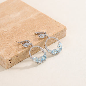 Sky Blue - Topaz Sterling Earrings (USA)