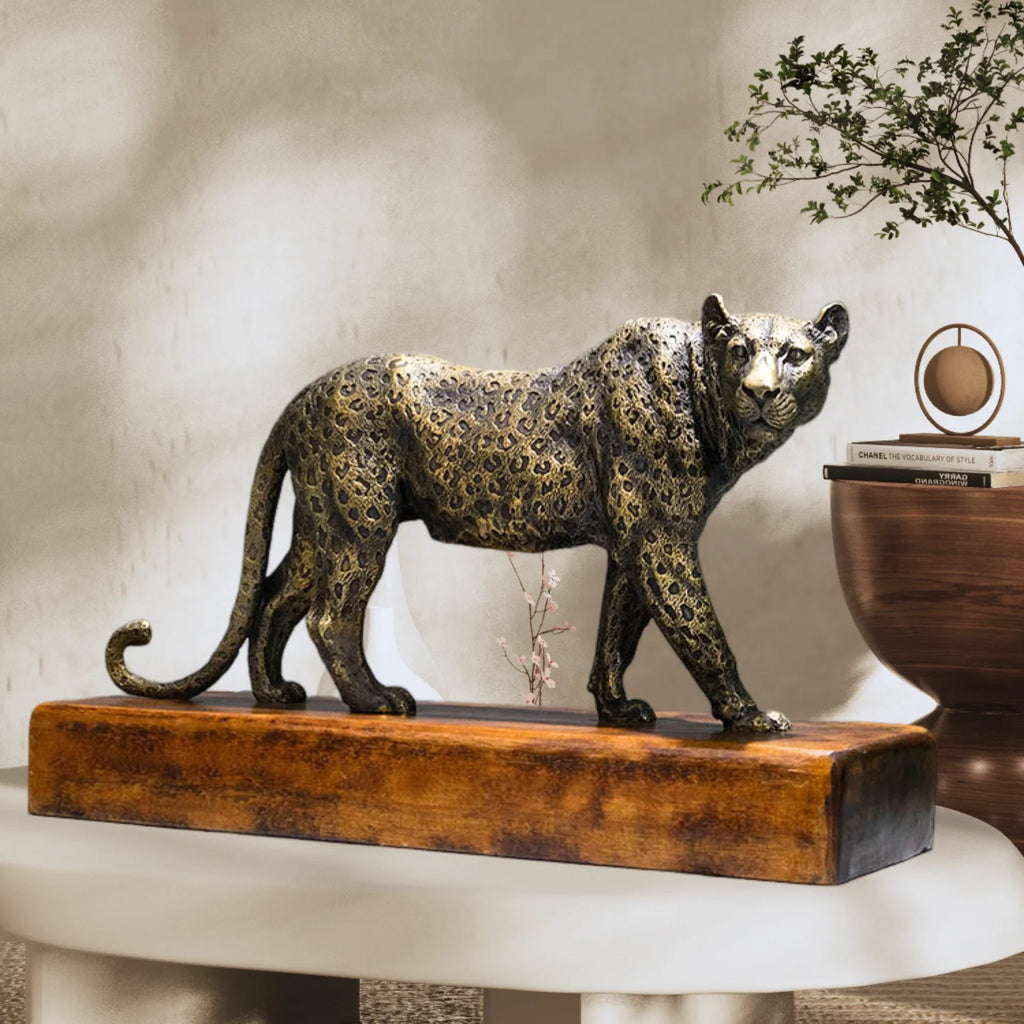Leopard Decor (Bronze) Statue/Sculpture