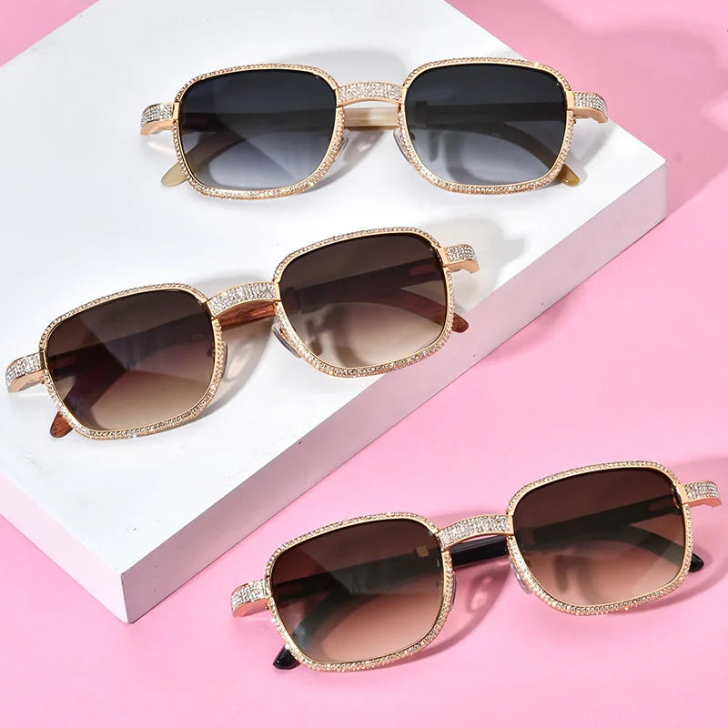 Diamond Buffalo Horn Sunglasses