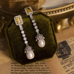 Citrine Elegant (925 Sterling Silver)  Earrings