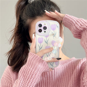 Cute Pearl Flower - Wrist Phone Cases