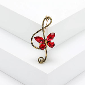 Musician Butterfly Brooch