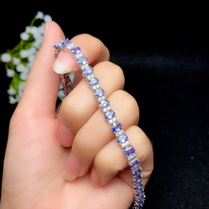 Silver (S925) Tanzanite Bracelet