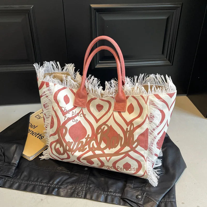 Saint Barth (Canvas) Beach Bags