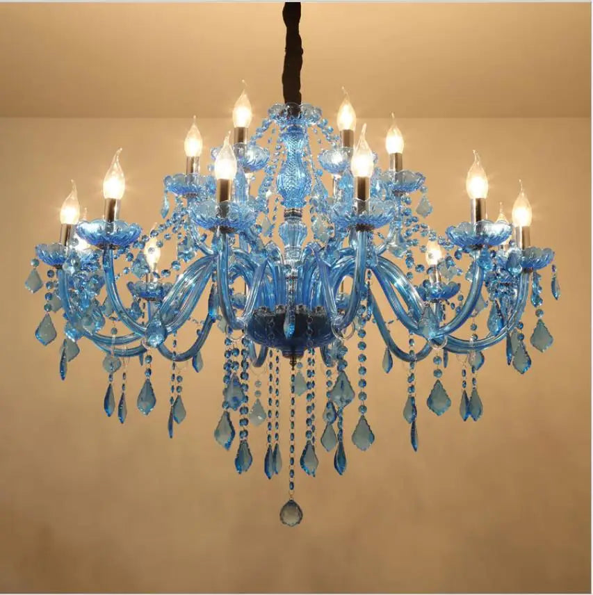 Mediterranean Blue-Crystal Chandelier