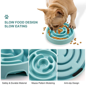 Pet Dog/Cat Slow Feeder Bowls (Non-Slip/Anti-Gulping)