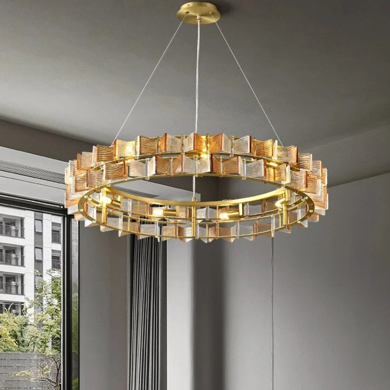Blue/Golden (Dimmable) Chandelier