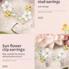 Sun Flower S925 Silver (Clip Earrings)