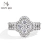 Moissanite 18k White Gold/Sterling Diamond Ring