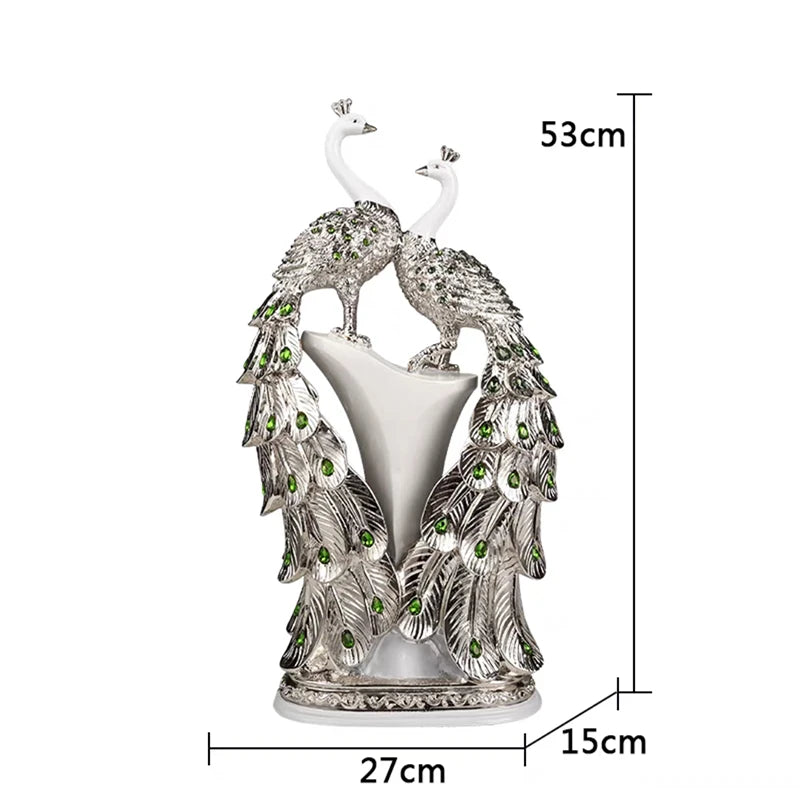 Peacock Home Decor Statue