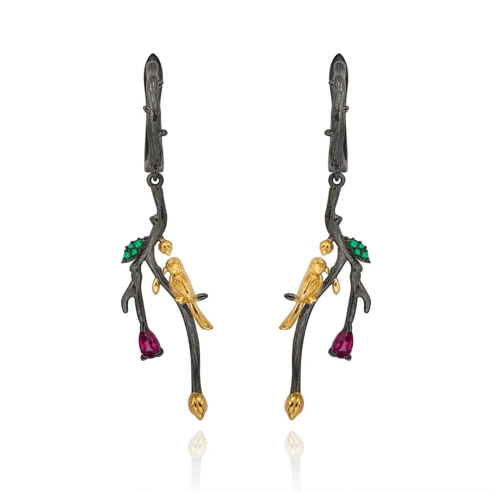 Handmade Swiss Blue Topaz Earrings (925 Sterling) (USA)