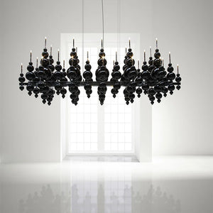 Modern (Black/Gold/White) Chandelier