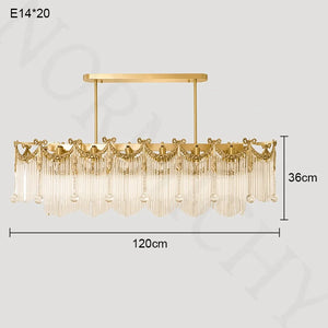 French Tassel (Copper) Crystal Chandelier
