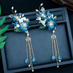 Butterfly Flower Hairclips (1pair)