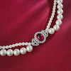 Silver Red Jade - Pearl Necklace