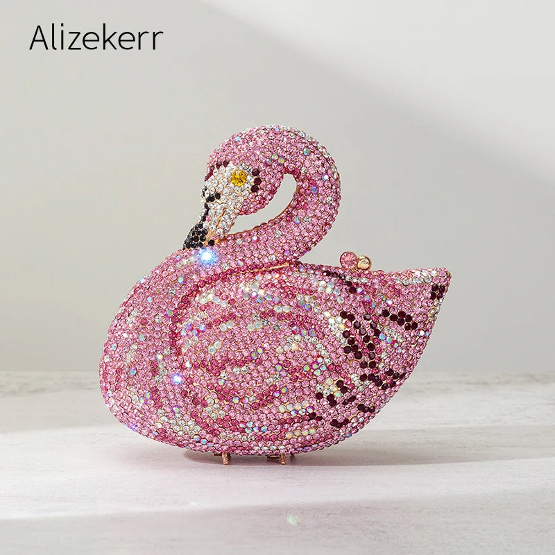 Glitter Swan Evening Bags