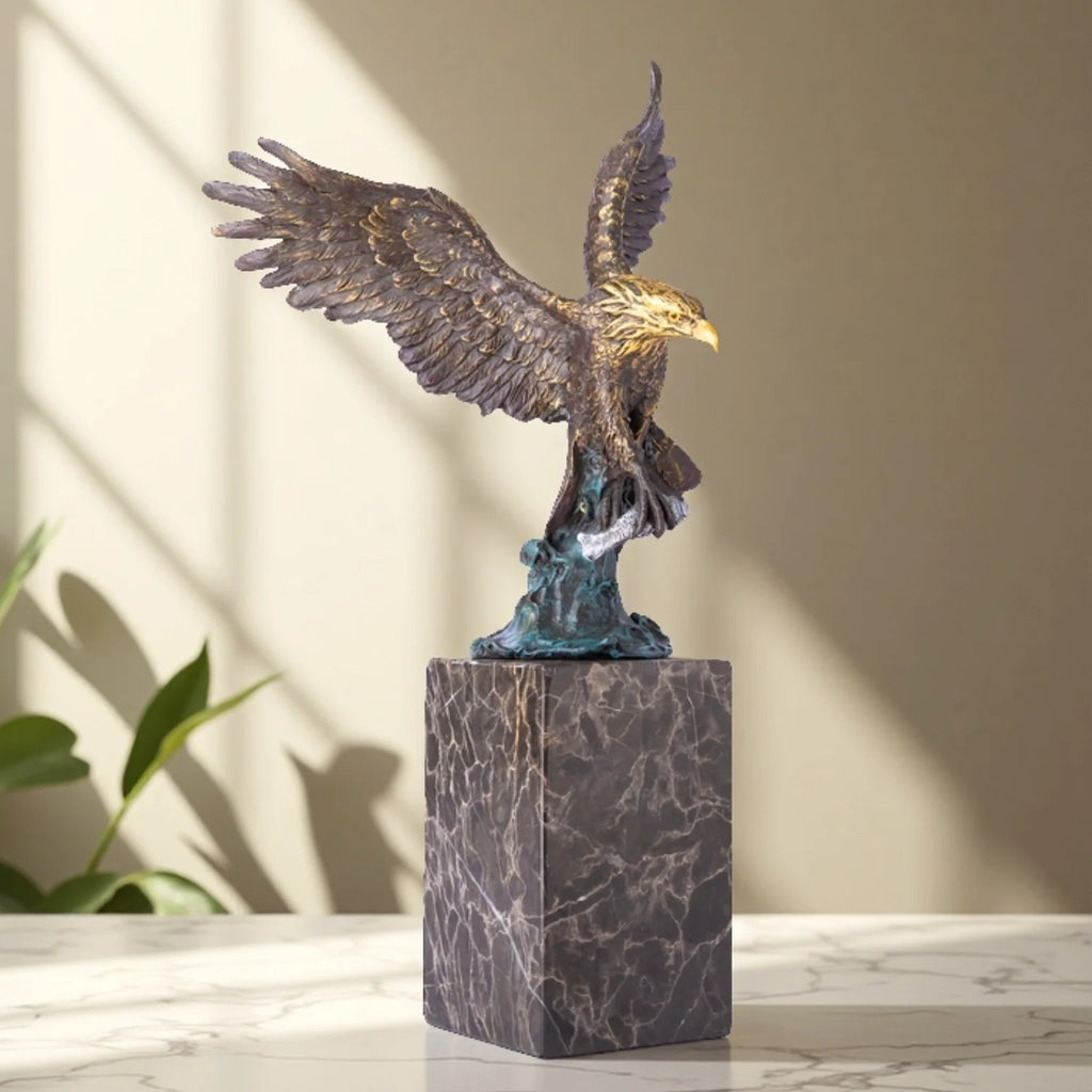 Bronze/Marble Eagle Statue