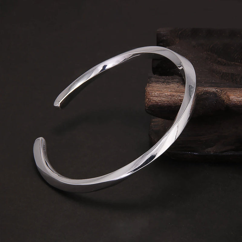 Twisted Cuff (925 Sterling) Bracelet