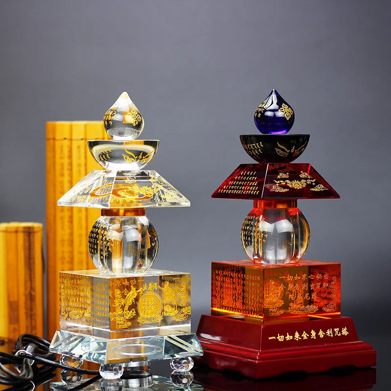 Buddhism Crystal Stupa Tower