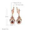 Red Rose Gold - Crystal Earrings