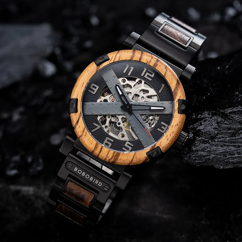 Designer (Skeleton/Steel) Men's Watch