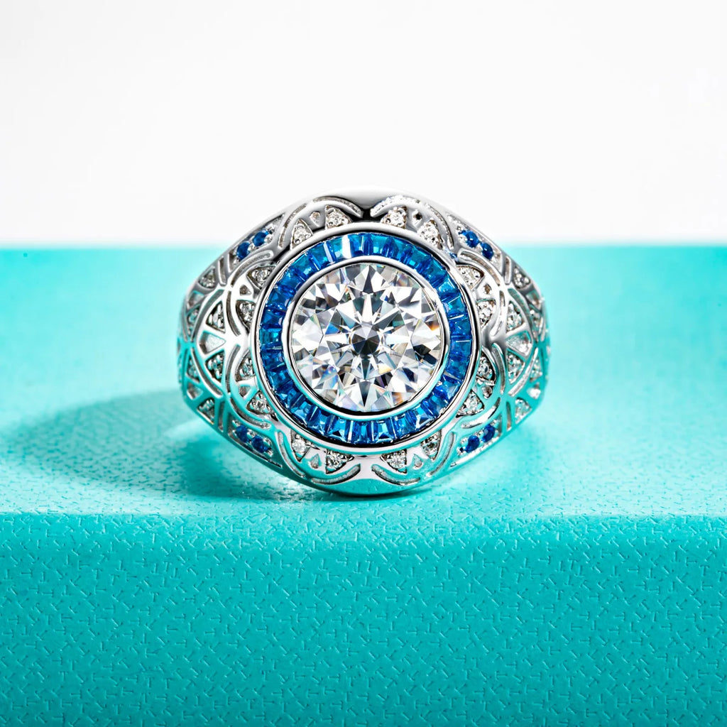 Men's (3ct Moissanite) Dress Ring (925 Sterling)