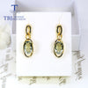 Natural green Amethyst Gemstone Earrings