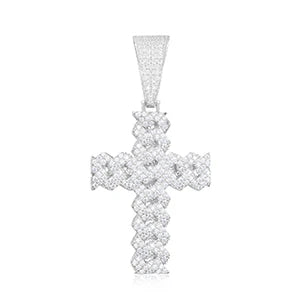 Bling/Diamond Sterling Cross Necklace
