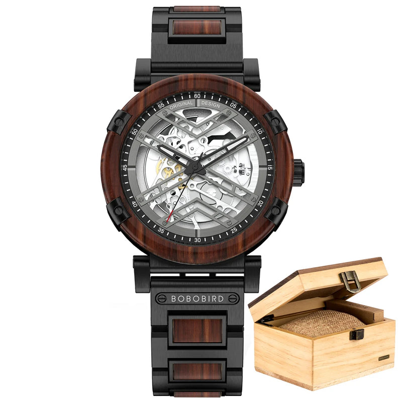 Designer (Skeleton/Steel) Men's Watch