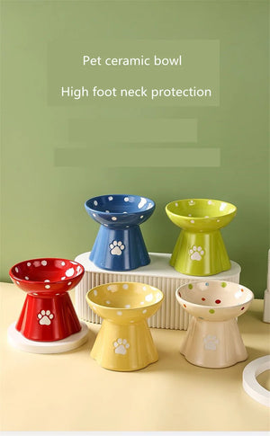 PET Ceramic (neck protector) Food Bowl (stable no-overturning)