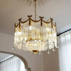 French Tassel (Copper) Crystal Chandelier