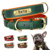 Customized Leather ID Dog Collar