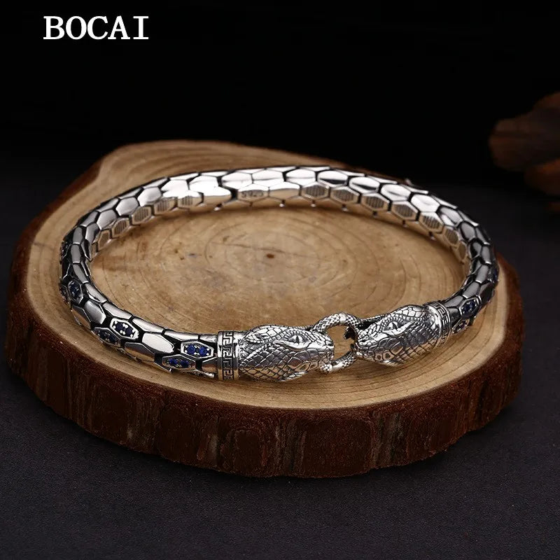 Couple S925 Sterling Snake Bracelet