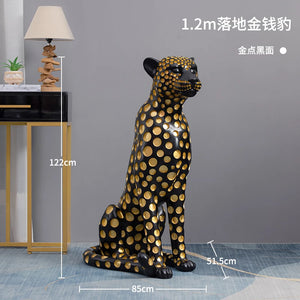 Leopard Ornament Floor Statue