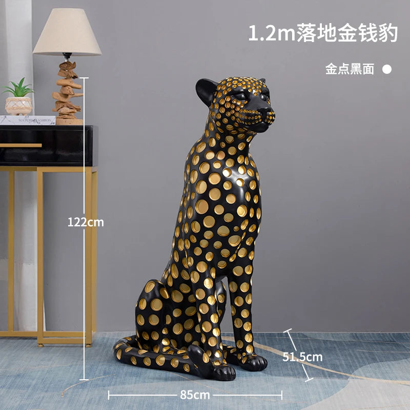 Leopard Ornament Floor Statue