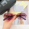 Rimless Square UV400 Sunglasses