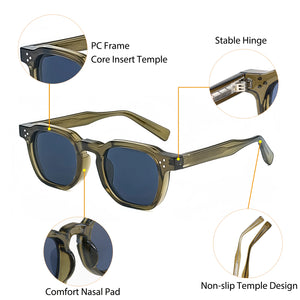 Retro Designer Polarized Sunglasses