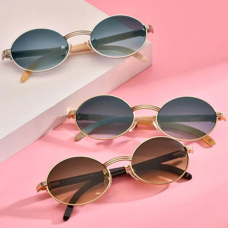 Round Natural (Buffalo Horn) UV400 Sunglasses