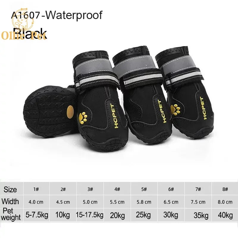 Reflective Dog Shoes (Waterproof Anti-Slip)