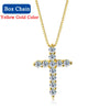 Moissanite/Diamond Cross Necklace (18k Certificate)