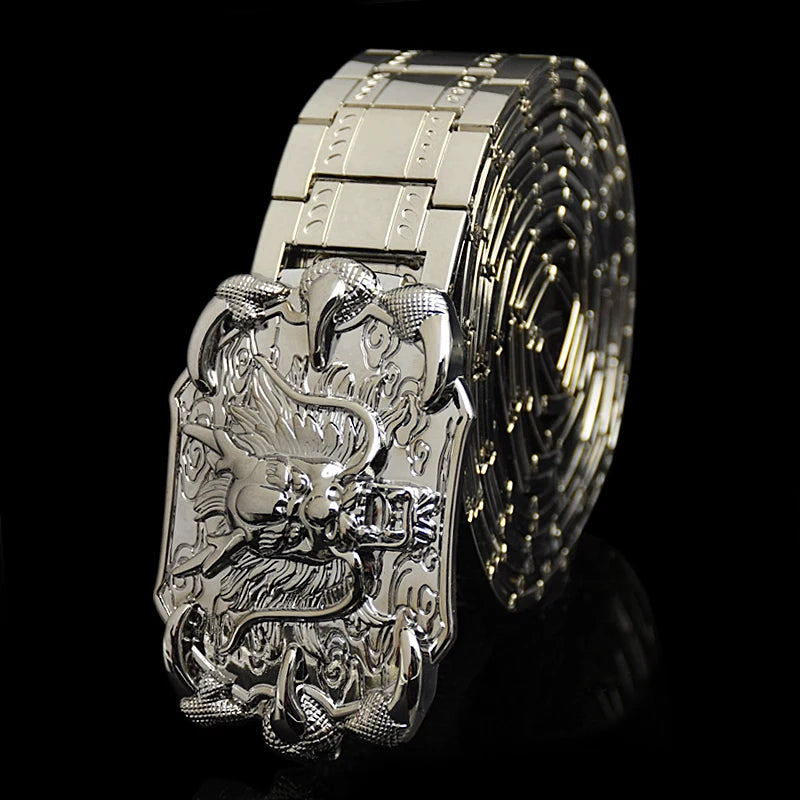 Retro-Dragon Steel Men's Belt
