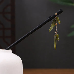 Wooden Moon/Flower Hair Sticks