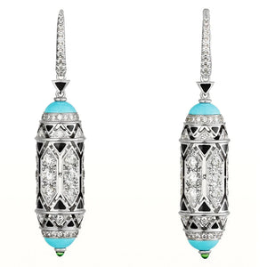 Blue Turquoise  (100% 925 Sterling Silver) Earrings