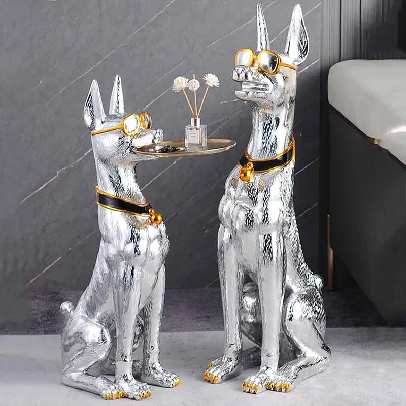 Doberman (Electroplated) Statue/Sculpture