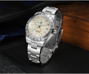 San Martin Pink Dial GMT/NH34 Classic Watch