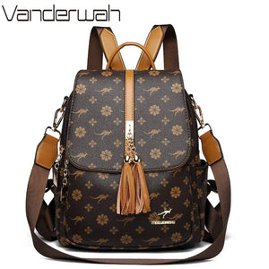 Leather Ladies (Kangaroo/Design) Backpack