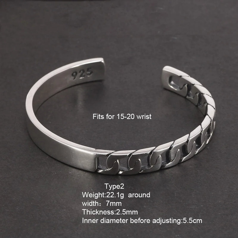 Handmade S925 Sterling Men's Bracelets