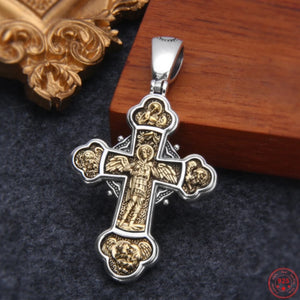 Archangel Cross S925 Sterling Pendant