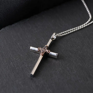 Retro Solid (925 Sterling Silver) Cross Pendant