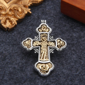 Archangel Cross S925 Sterling Pendant